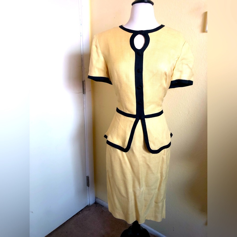 Vintage peplum, pencil dress